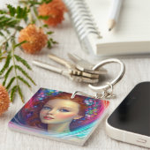 エンチャントレインボーヘアポートレート キーホルダー (正面右)