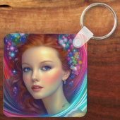 エンチャントレインボーヘアポートレート キーホルダー (裏面)