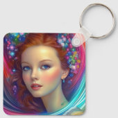 エンチャントレインボーヘアポートレート キーホルダー (裏面)