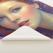 エンチャントレインボーヘアポートレート シェルパブランケット (3/4)