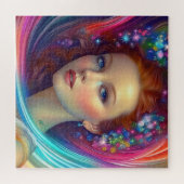 エンチャントレインボーヘアポートレート ジグソーパズル (横)