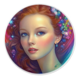 エンチャントレインボーヘアポートレート セラミックノブ