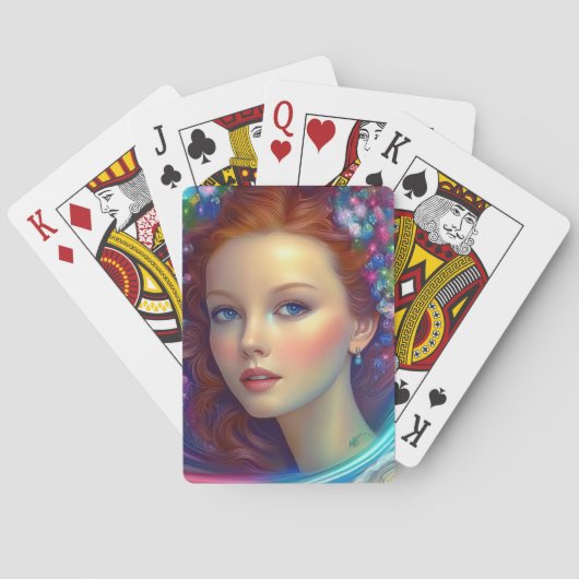 エンチャントレインボーヘアポートレート トランプ (裏面)