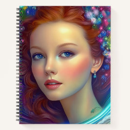 エンチャントレインボーヘアポートレート ノートブック