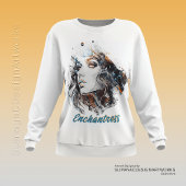 エンチャントレスウォーターカラー女性ポートレート スウェットシャツ