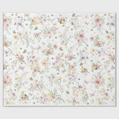 エンチャントワイルドフラワーフェアヤテール庭園の結婚式 ラッピングペーパー (フラット)