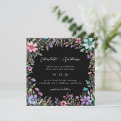 エンチャントワイルドフラワーフローラ庭園の結婚式 招待状 (スタンド正面)