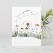 エンチャントワイルドフラワーメドーファースト誕生日 招待状 (スタンド正面)