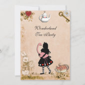 エンチャントワンダーランドティーパーティー母の日 招待状 (正面)