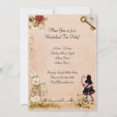 エンチャントワンダーランドティーパーティー母の日 招待状 (裏面)