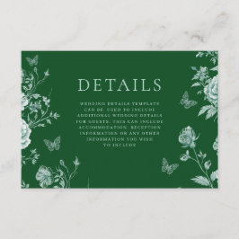 エンチャントヴィンテージエメラルドグリーン結婚ズ詳細 エンクロージャーカード