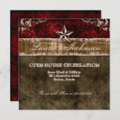 エンチャントヴィンテージグラードフォトカードダマスクスターレッド 招待状 (正面/裏面)