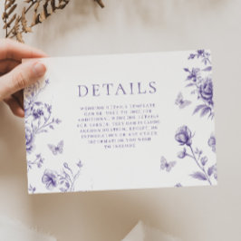 エンチャントヴィンテージパープル結婚フローラ詳細 エンクロージャーカード