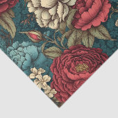 エンチャントヴィンテージレッドフラワーデカップージ紙 薄葉紙 (詳細)