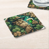 エンチャント夕べのエールAレプレチャウンズトースト スクエアペーパーコースター (アングル)