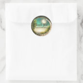 エンチャント夕べサンキュークラシックラウンドステッカー ラウンドシール (バッグ)