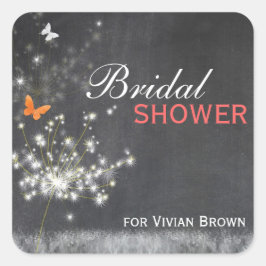 エンチャント夕べタンデリオンブライダルシャワー スクエアシール