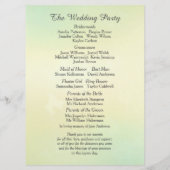 エンチャント夕べデコリーフ結婚式 プログラム (裏面)