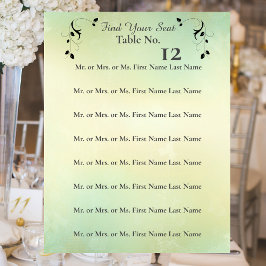 エンチャント夕べデコ結婚リーフのシーティングサイン