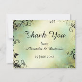 エンチャント夕べデコ結婚リーフ サンキューカード (正面)