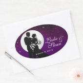 エンチャント夕べナイトタイム結婚式の引き出物 楕円形シール (封筒)