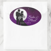 エンチャント夕べナイトタイム結婚式の引き出物 楕円形シール (バッグ)