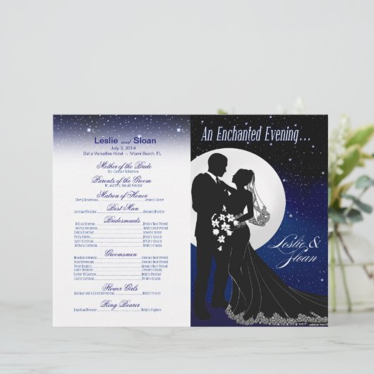 エンチャント夕べナイトタイム結婚式 プログラム |ネイビー (スタンド正面)