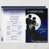 エンチャント夕べナイトタイム結婚式 プログラム |ネイビー (正面/裏面)