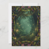 エンチャント夕べ任意大事な行事誕生日 招待状 (裏面)