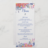 エンチャント庭園の結婚式メニューカード メニュー (正面/裏面)