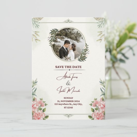 エンチャント庭園の結婚式招待状 招待状 (スタンド正面)