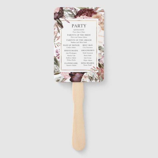 エンチャント庭園エレガントフローラボホプログラムハンド ハンドファン (裏面)