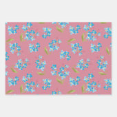 エンチャント忘れ – メ – ノットギフトラップトリオ ラッピングペーパーシート (正面)