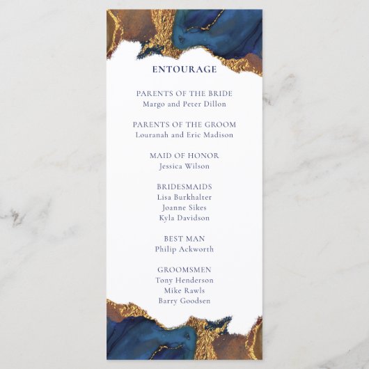 エンチャント抽象芸術ブルー結婚金ゴールド プログラム (裏面)