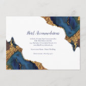 エンチャント抽象芸術ブルー金ゴールドホテル宿泊 エンクロージャーカード (正面)