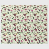 エンチャント春ガーデンハミングバードフローラ ラッピングペーパー (フラット)
