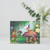 エンチャント格言マッシュルームフラワーガーデン ポストカード (スタンド正面)