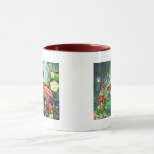 エンチャント格言マッシュルームフラワーガーデン マグカップ (中央)