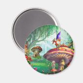 エンチャント格言マッシュルームフラワーガーデン マグネット (正面/裏面)