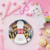 エンチャント水色カスタムボーリング誕生日 ペーパープレート (パーティー)