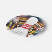 エンチャント水色カスタムボーリング誕生日 ペーパープレート (アングル)