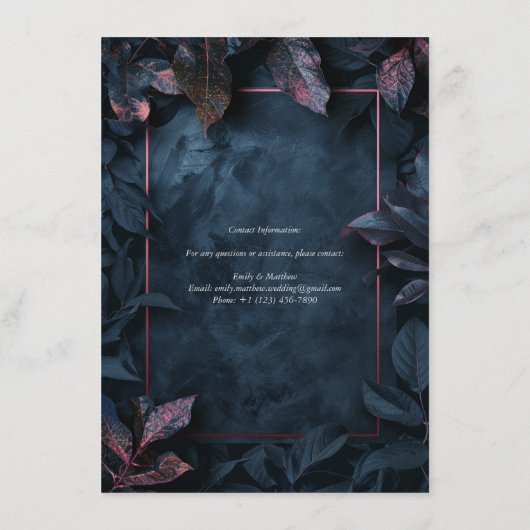 エンチャント真夜中庭園の結婚式エンクロージャカード エンクロージャーカード (裏面)