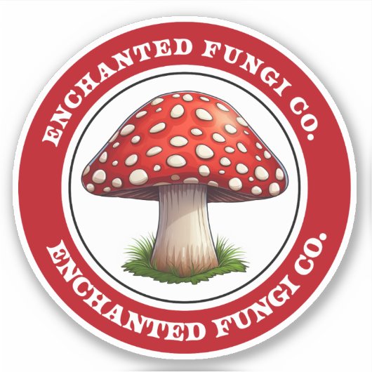 エンチャント真菌レッドアマニタムスカリアステッカー シール (正面)