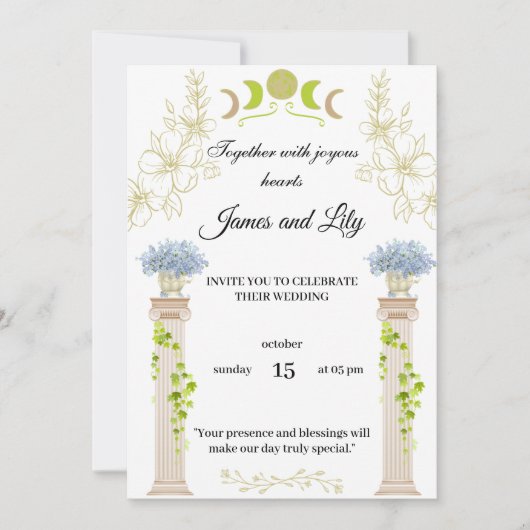 エンチャント祝ラヴ結婚ィ 招待状 (正面)