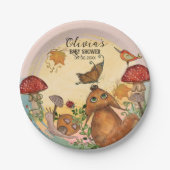 エンチャント秋の妖精のベビーシャワープレート ペーパープレート (正面)