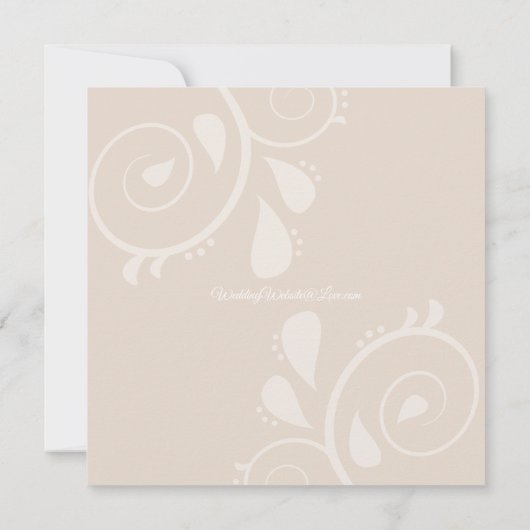 エンチャント秋の森のキツネ結婚ズ 招待状 (裏面)