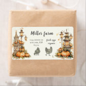 エンチャント秋の素朴台本の卵カートンラベル ラベル (インサイチュ)