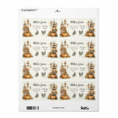 エンチャント秋の素朴台本の卵カートンラベル ラベル (フルシート)