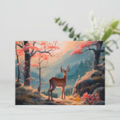 エンチャント秋の鹿の森シーンデザイン カード (スタンド正面)