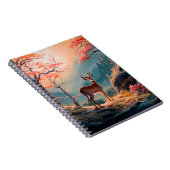 エンチャント秋の鹿の森シーンデザイン ノートブック (右側)